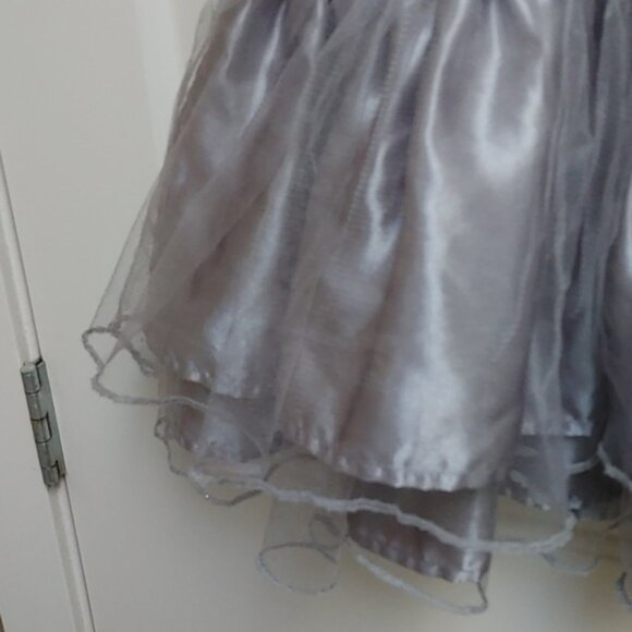 3/$25 FROZEN Elsa blue and gray tuff ruffle short sleeve dress size L 10… - Picture 2 of 9